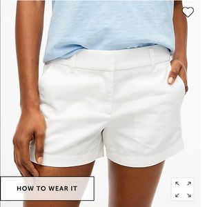 ✨ NWT J. Crew 4” Classic White Chino Short ✨